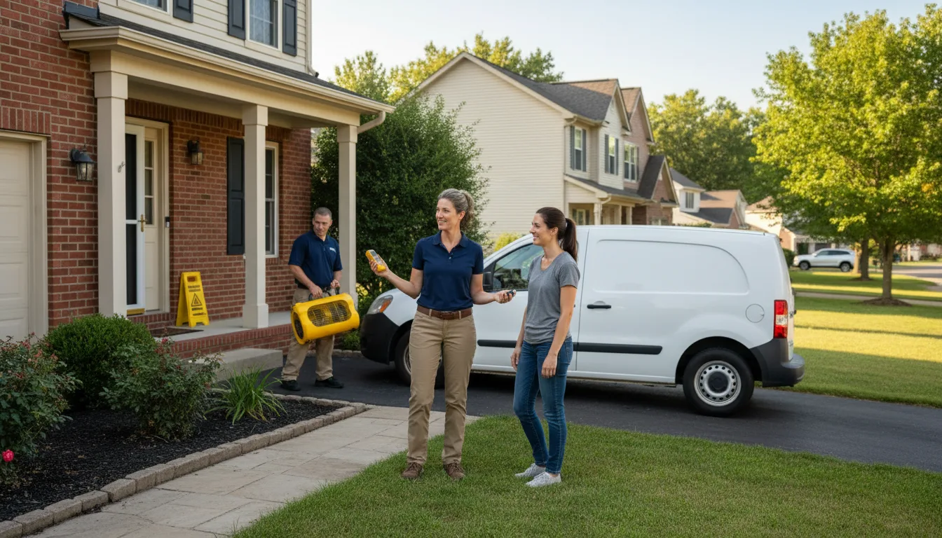 Residential water damage restoration in Medaryville, IN